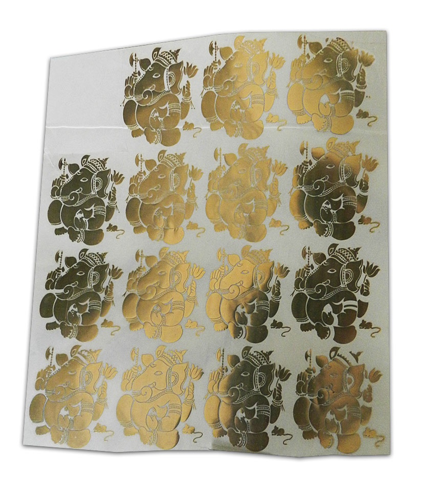 Electroplating Metal Sticker in Gold and Silver