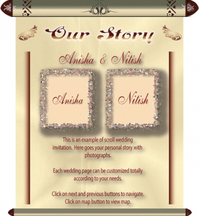 Invitation Program Scroll Wedding Cake