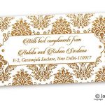 Golden Designer Floral Gift Tag on Ivory