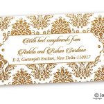 Golden Designer Floral Gift Tag on Ivory