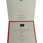 Card inside of Modern Art Wedding Invitation