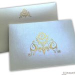 Thank You Card in Ivory with Golden Design