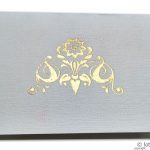 Card of Thank you Card in Textured Ivory with Golden Symbol