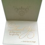 Card inside of Thank you Card in Textured Ivory with Golden Symbol