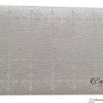 Envelope front of Thank you Card in Textured Ivory with Golden Symbol