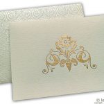 Thank you Card in Ivory Textured with Golden Symbol