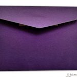 Envelope back of RSVP Card in Imperial Purple and Ivory