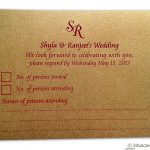 Card of RSVP Card in Red and Golden