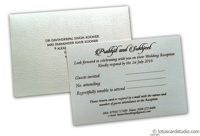 Ivory Canvas Paper made RSVP