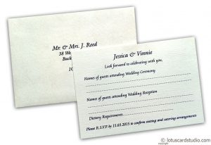 RSVP Card in Ivory Signature