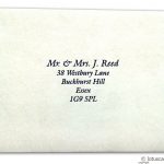 Envelope front of RSVP Card in Ivory Signature