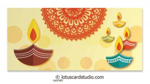 Front of Colorful Diyas Cream Shagun Envelope