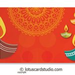 Front of Colorful Diyas Orange Shagun Envelope