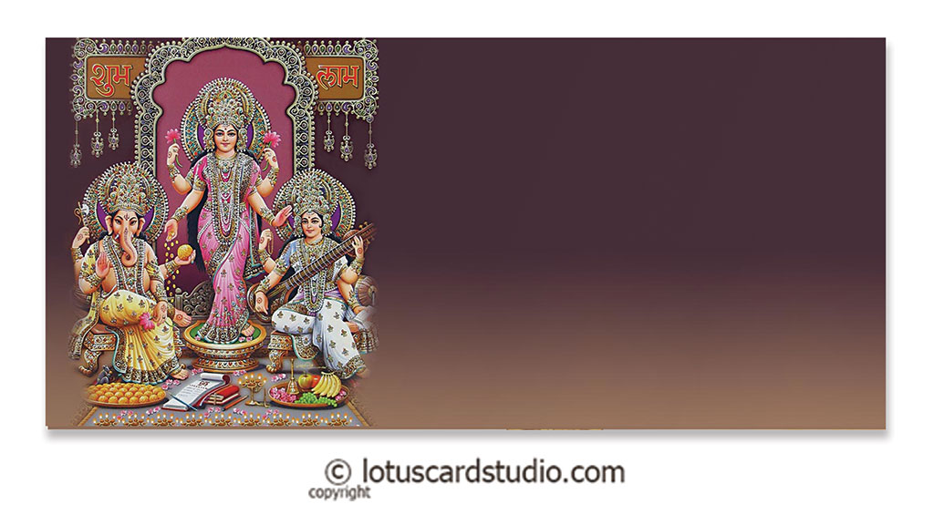 Front of Lakshmi Ganesha Saraswati Shagun Envelope
