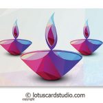 Front of Crystal Diya Gift Envelope