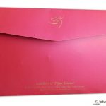 Envelope back of Golden Swirl Floral Marriage Invitation Paradise Pink
