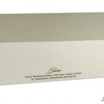 Envelope back of Ivory Magnetic Dazzling Wedding Invitation with Golden Flower Design