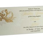 Insert1 of Ivory Magnetic Dazzling Wedding Invitation with Golden Flower Design