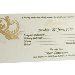 Insert2 of Ivory Magnetic Dazzling Wedding Invitation with Golden Flower Design