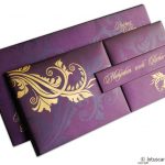 Magnetic Purple Wedding Invitation Card
