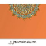 Front of Orange Gift Envelope with Shaahi Mosaic Art