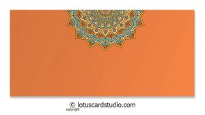 Front of Orange Gift Envelope with Shaahi Mosaic Art