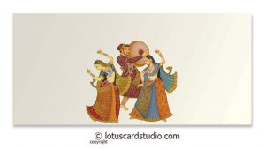 Front of Sangeet/Musical Theme Money Envelope