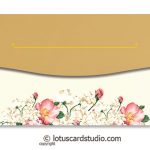 Back of Pink Vintage Floral Gift Envelopes in Ivory