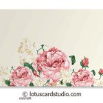 Front of Pink Vintage Floral Gift Envelopes in Ivory