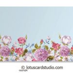 Front of Multicolor Vintage Flowers on Sky Blue Theme Gift Envelope