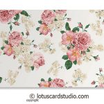 Front of Pink Ivory Vintage Floral Gift Envelope