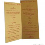 Inserts of Laser Cut Wedding Card in Royal Red