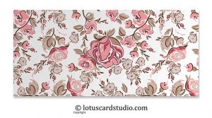 Front of Pink and Brown Fusion Floral Gift Envelope
