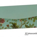 Back of Blue Vintage Floral Shagun Envelope