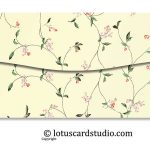 Back of Colorful Floral Vine Gift Envelope