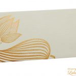 Golden Lotus Flower Money Gift Envelope in Ivory