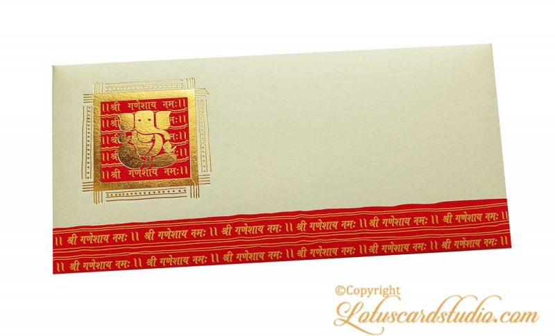 Shree Ganesha Envelope in Ivory
