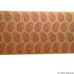 Front view of Paisley Theme Shagun Envelope in Pure Gold