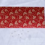 Front view of Shagun Envelope with Waving Flower Theme in Royal Red