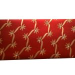 Front view of Royal Red Shagun Envelope with Dazzling Floral Vines