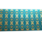 Front view of Rhinestones Rich Shagun Envelope in Teal