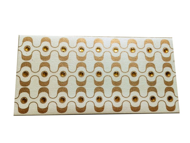 Front view of Rhinestones Rich Shagun Envelope in Ivory