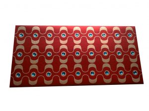 Front view of Rhinestones Rich Shagun Envelope in Royal Red