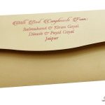 Back view of Personalised Beige Shagun Envelopes