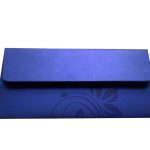 Back of Elegant Floral Theme Money Gift Envelopes in Imperial Blue