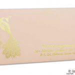 Money Envelope in Light Pink with Golden Peacocks