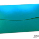 Back view of Teal Color Money Envelopes