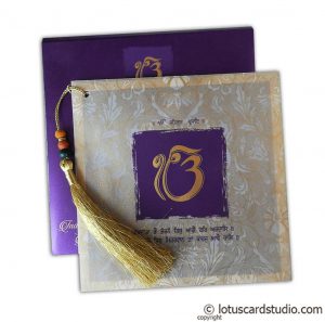 Dazzling Wedding Invitation Card with Beads Dori