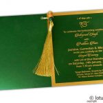 Insert2 of Glamorous Green Marriage Card with Beads Dori