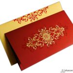 Golden Floral Wedding Invitation